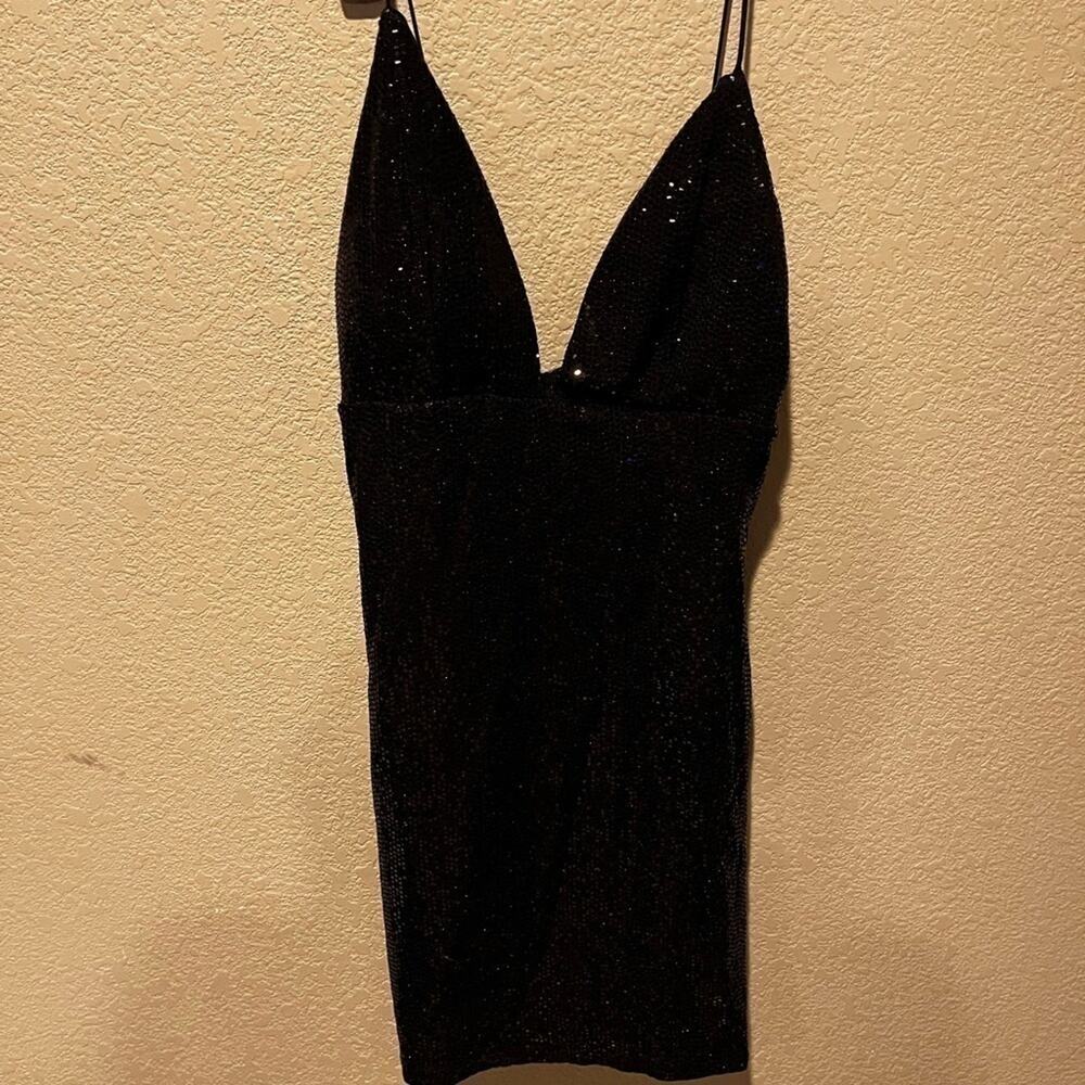 Fashion Nova Sparkle With Me Sequin Mini Dress - Black - Picture 4 of 7